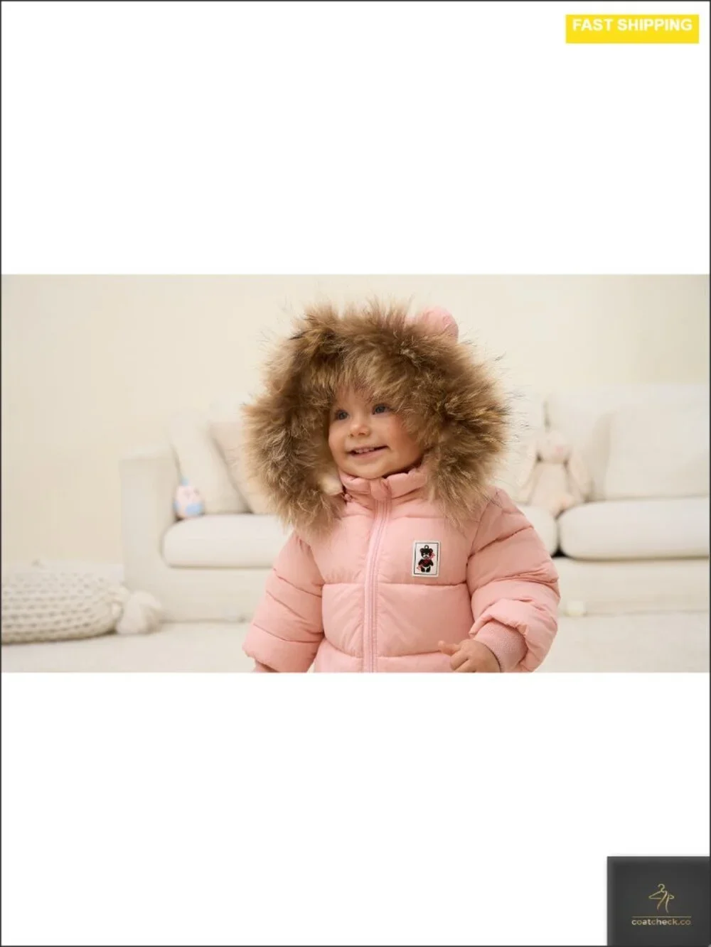 Newborn Baby Snowsuit Fleece Jumpsuit Toddler Winter Coat Unisex Faux Fur